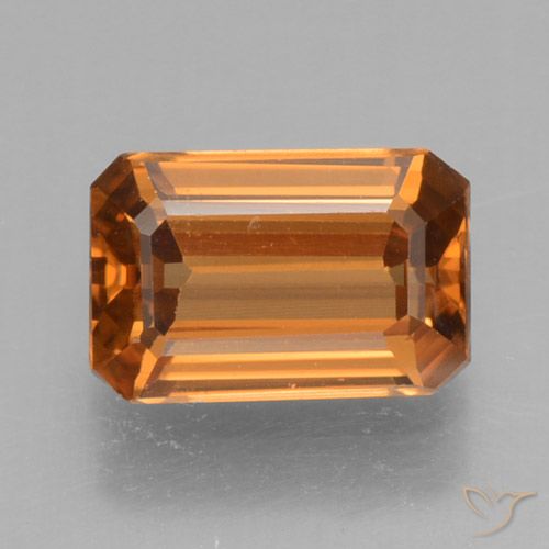 1.22ct Natural Brownish Orange Zircon, Emerald Cut, VVS-VS