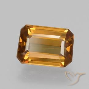 1.40 ct Orange Zircon Stone, Natural Zircon in Octagon Step Cut Shape for Sale