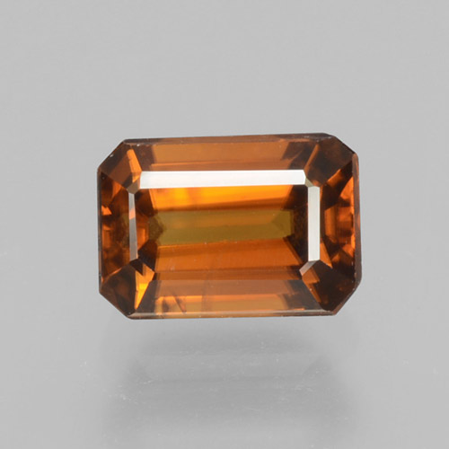 Naranja medio Circón Gema - 1.1ct Corte octagonal (ID: 463484)