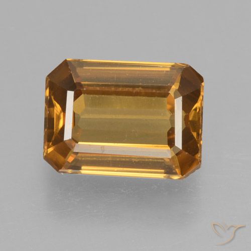 1.43ct Natural Orange Brown Zircon, Emerald Cut, VVS