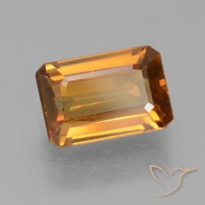 1.35 ct Orange Zircon Stone, Natural Zircon in Octagon Step Cut Shape for Sale