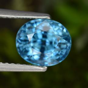 Deep Baby Blue Zirkon Edelstein - 3.5ct Oval facettiert (ID: 466813)