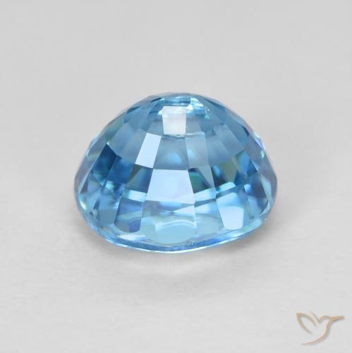 Zircon Gemstone in 8.3 x 6.8 mm Size for Sale, Zircon Stone in Azure Blue Color