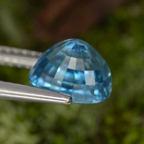 Zircon Gemstone in 8 x 7 mm Size for Sale, Zircon Stone in Blue Color