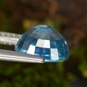 Zircon Gemstone in 8.4 x 7 mm Size for Sale, Zircon Stone in Blue Color