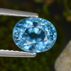True Blue Zircone Gem - 3.1ct Ovale sfaccettato (ID: 466823)