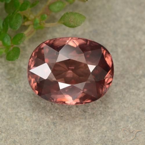 3.51ct Natural Deep Red Zircon, Oval, VVS-VS