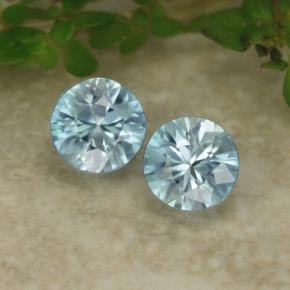 Baby Blue Циркон Камень - 0.5ct Бриллиантовая Огранка (ID: 480004)
