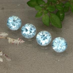 Небесно Голубой Циркон Камень - 0.4ct Бриллиантовая Огранка (ID: 480148)