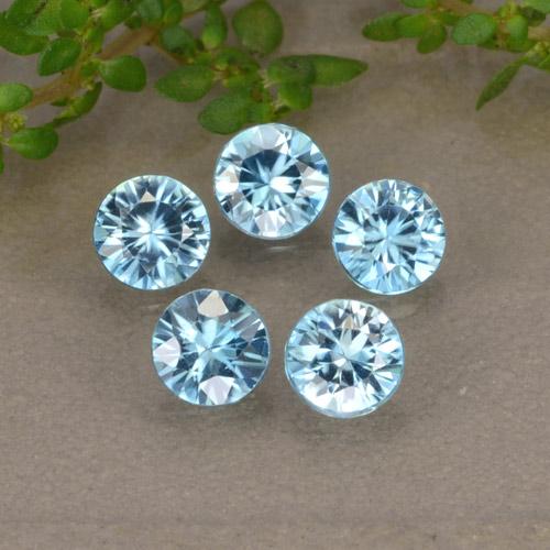 Deep Maya Blue Zircon Gem - 0.5ct Diamond-Cut (ID: 480252)