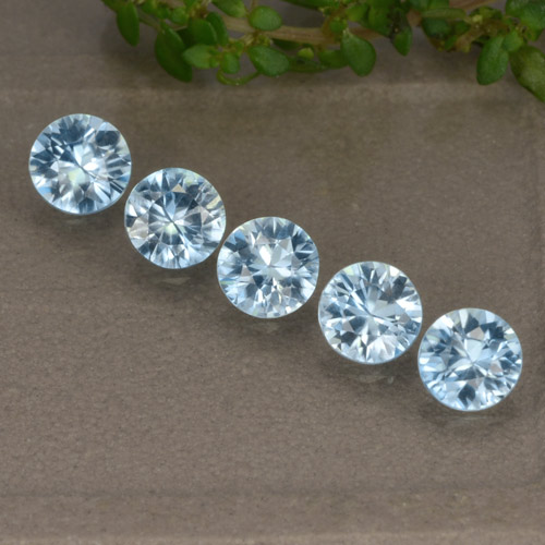 Blue Zircon Gem - 0.5ct Diamond-Cut (ID: 480257)