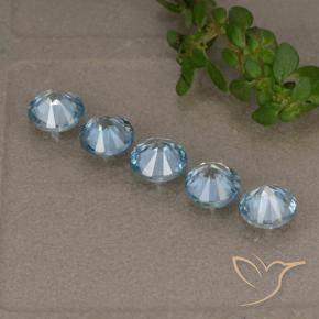 Zircon Gemstones in 4.3 mm Size for Sale, Zircon Stones in Blue Color