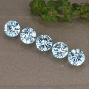 Azul Suizo Circón Gema - 0.6ct Corte Diamante (ID: 480260)