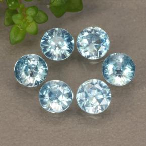 Azul agua oscuro Circón Gema - 0.3ct Corte Diamante (ID: 480291)