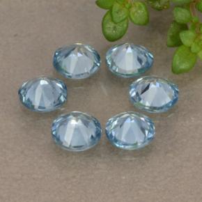 Zircon Gemstones in 4 mm (calibrated) Size for Sale, Zircon Stones in Blue Color