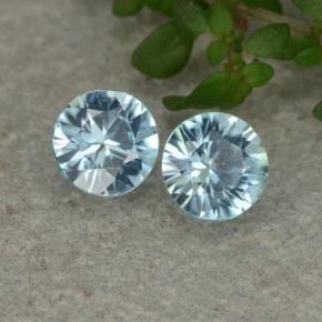 1.00 ctw Blue Zircon Stones, Natural Zircon in Diamond-Cut Shape for Sale