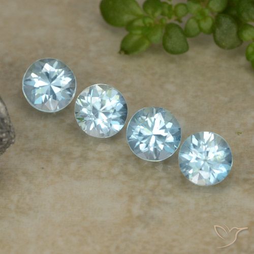 1.46 ct Blue Zircon, 4.1 mm Diamond Cut From Cambodia, Photo A