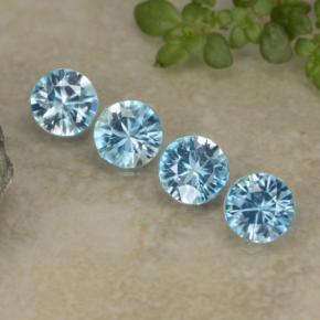 Azul Cielo Circón Gema - 0.5ct Corte Diamante (ID: 480978)