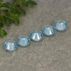 Zircon Gemstones in 4.4 mm Size for Sale, Zircon Stones in Blue Color