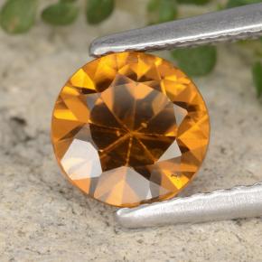 1.45 ct Orange Zircon Stone, Natural Zircon in Diamond-Cut Shape for Sale