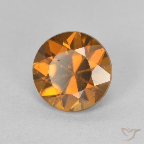 1.65 ct Orange Zircon Stone, Natural Zircon in Diamond-Cut Shape for Sale