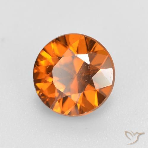 1.62 ct Orange Zircon Stone, Natural Zircon in Diamond-Cut Shape for Sale