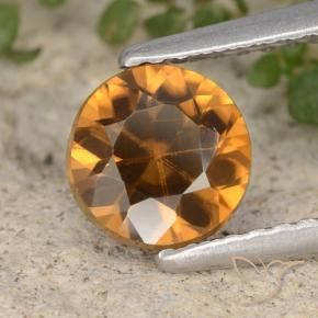 1.54 ct Orange Zircon Stone, Natural Zircon in Diamond-Cut Shape for Sale