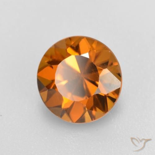 1.56 ct Orange Zircon Stone, Natural Zircon in Diamond-Cut Shape for Sale