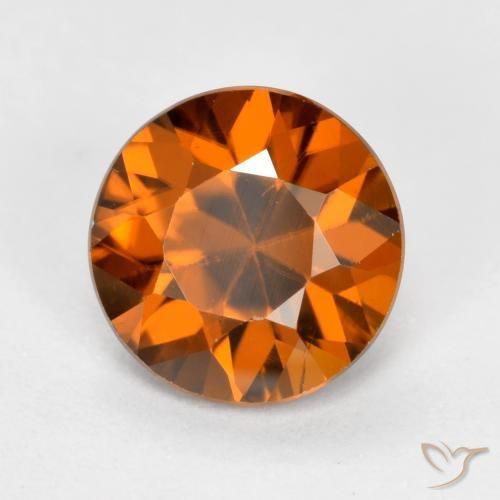 1.48 ct Orange Zircon Stone, Natural Zircon in Diamond-Cut Shape for Sale