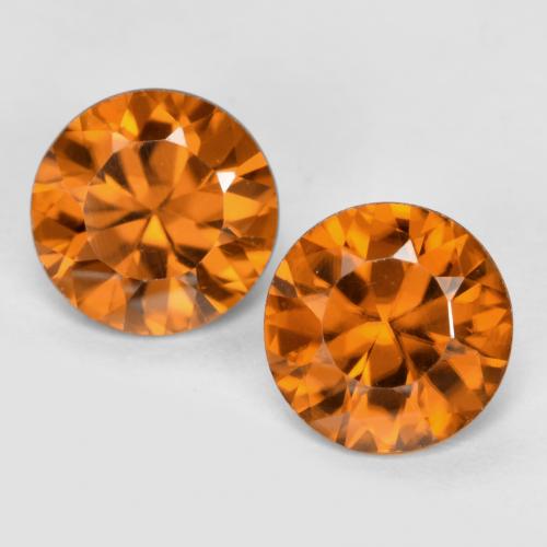 Deep Orange Zircon Gem - 1.1ct Diamond-Cut (ID: 481434)