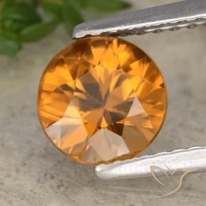 1.54 ct Orange Zircon Stone, Natural Zircon in Diamond-Cut Shape for Sale