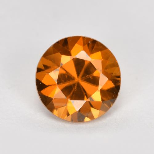 Gelblich-orange Zirkon Edelstein - 1.6ct Diamanten-Schliff (ID: 481438)