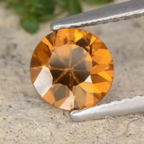 1.32 ct Orange Zircon Stone, Natural Zircon in Diamond-Cut Shape for Sale