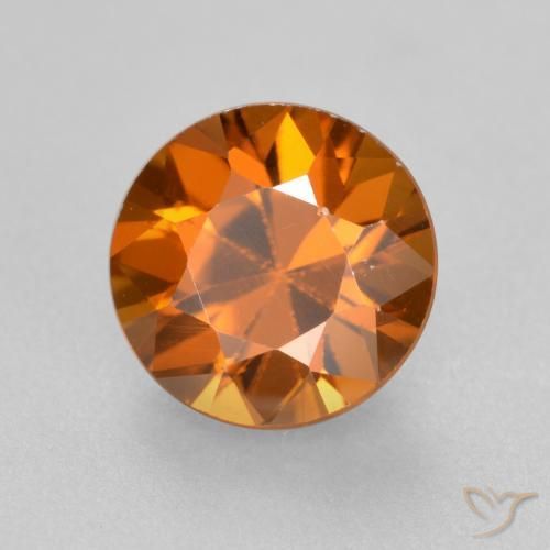 1.64 ct Orange Zircon Stone, Natural Zircon in Diamond-Cut Shape for Sale