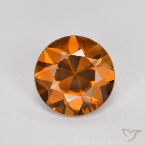 Deep Orange Zircon Gem - 1.4ct Diamond-Cut (ID: 481445)