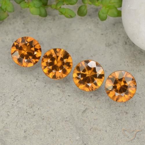 4.27ctw Natural Orange Brown Zircon, Round, VVS-VS