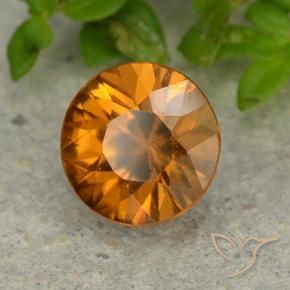 1.13 ct Orange Zircon Stone, Natural Zircon in Diamond-Cut Shape for Sale