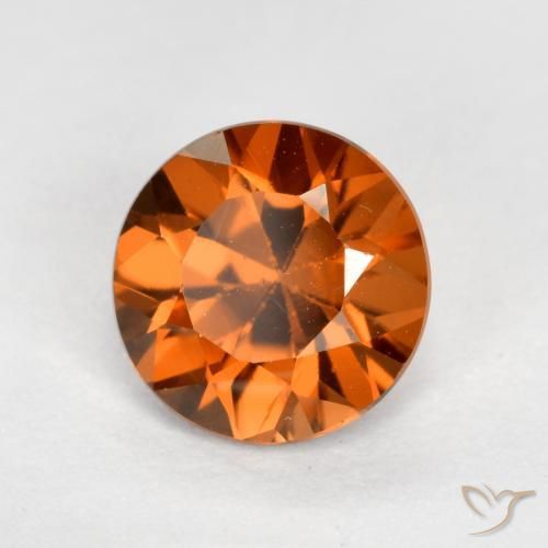1.23 ct Orange Zircon Stone, Natural Zircon in Diamond-Cut Shape for Sale