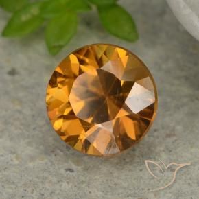 1.24 ct Orange Zircon Stone, Natural Zircon in Diamond-Cut Shape for Sale