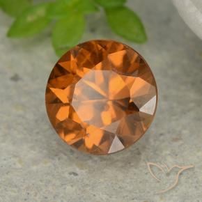 1.20 ct Orange Zircon Stone, Natural Zircon in Diamond-Cut Shape for Sale