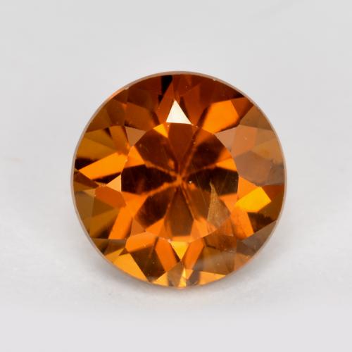 Medium Orange Zircone Gem - 1.3ct Taglio brillante (ID: 481891)