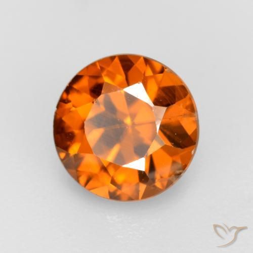 1.14 ct Orange Zircon Stone, Natural Zircon in Diamond-Cut Shape for Sale