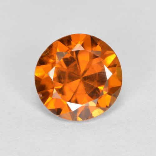 Deep Orange Zircon Gem - 1.1ct Diamond-Cut (ID: 481893)