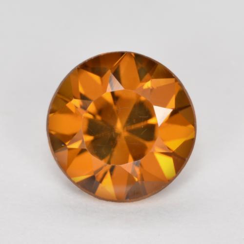 Medium Orange Zircon Gem - 1.2ct Diamond-Cut (ID: 481894)