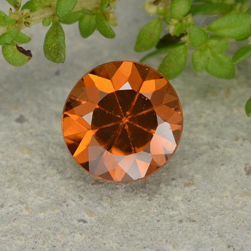 Dark Orange Zircon Gem - 1.2ct Diamond-Cut (ID: 481895)