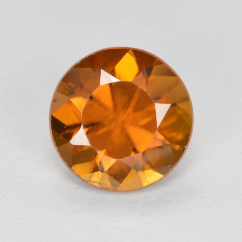 Dark Orange Zirkon Edelstein - 1.2ct Diamanten-Schliff (ID: 481899)