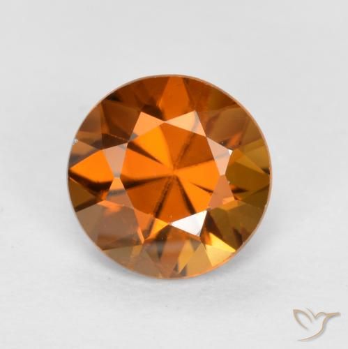 1.20ct Natural Earthy Orange Zircon, Round, VS