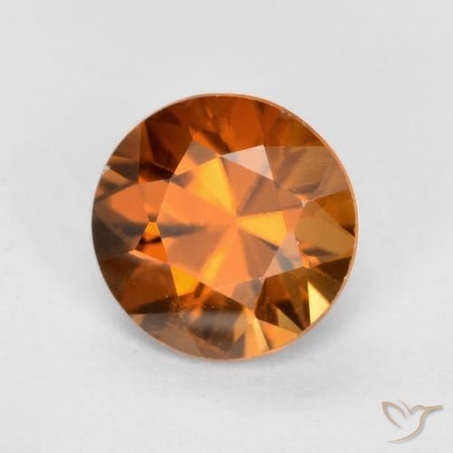 1.20 ct Orange Zircon Stone, Natural Zircon in Diamond-Cut Shape for Sale