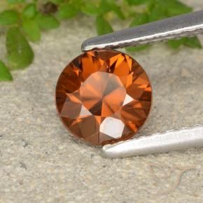 1.26 ct Orange Zircon Stone, Natural Zircon in Diamond-Cut Shape for Sale