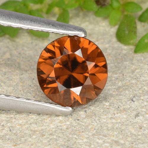 Zircone arancione taglio rotondo da 1,23 ct dalla Cambogia, dimensione 5,9mm, pietra preziosa naturale non trattati , purezza VVS-VS, Zircone Taglio brillante da 1 pz, durezza Mohs di 6,5 - 7,5 adatto per gioielli da indossare ogni giorno, Pietra portafortuna di dicembre, Photo A